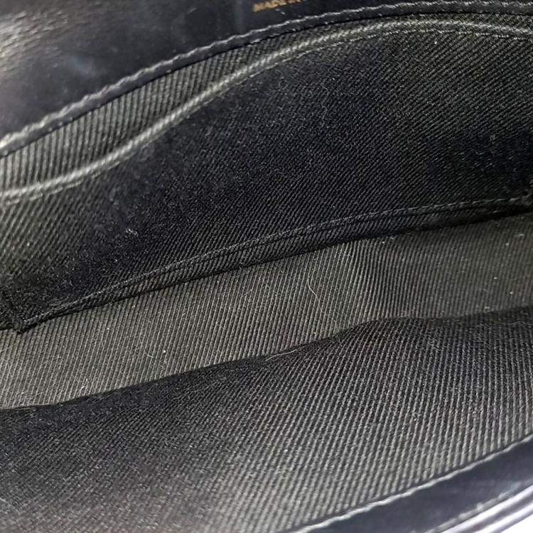 Pre Owned Burberry Black Leather TB Mini Chain Shoulder Bag