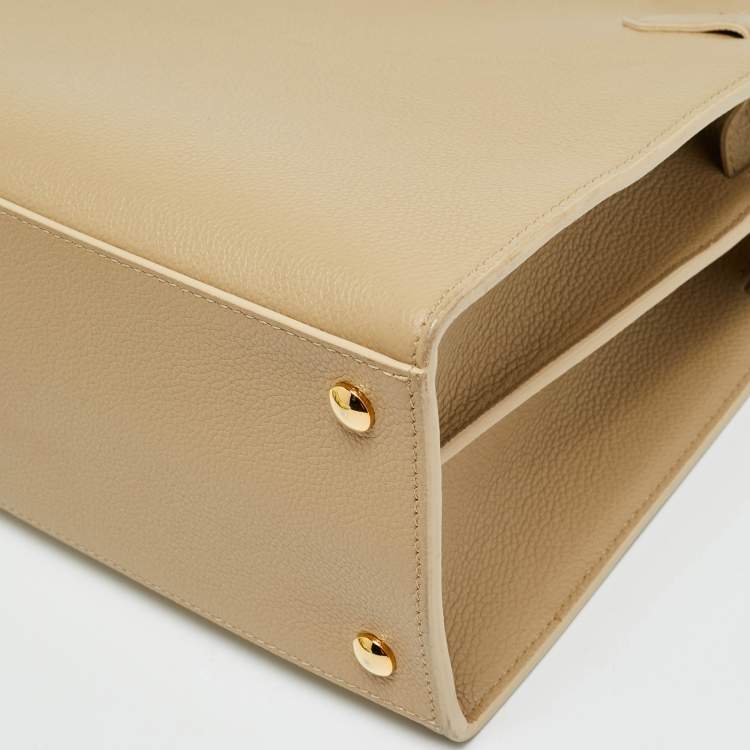 مملوكة مسبقًا Burberry Title Beige Leather Tote