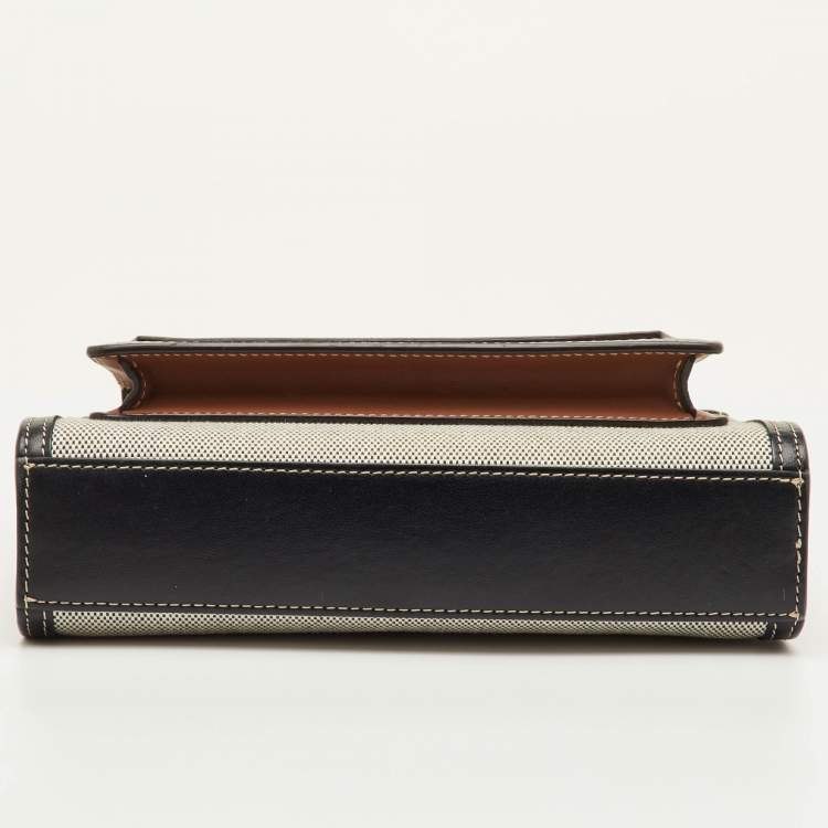 Pre Owned Burberry Pocket Mini Multicolor Canvas and Leather Tote