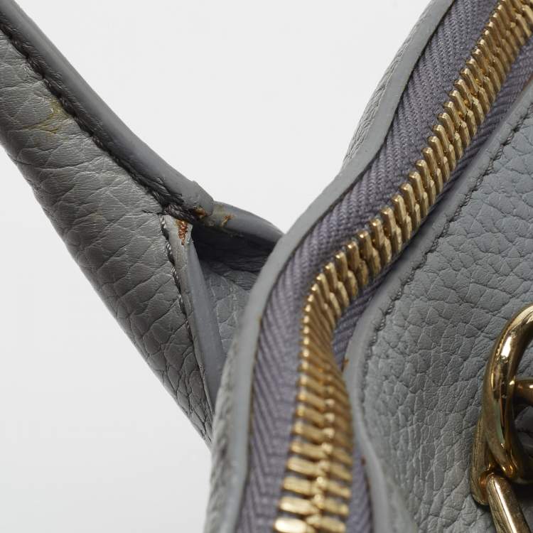 مملوكة مسبقًا Burberry Greenwood Light Blue Leather Satchel