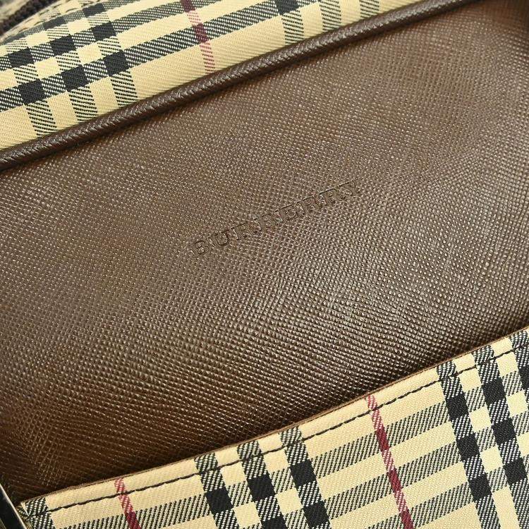 Pre Owned Burberry Beige Brown Burberry Check 2Way Handbag