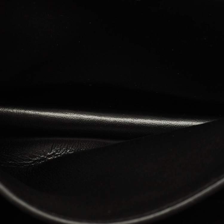 Pre Owned Burberry TB Small Monogram Embossed Leather Shoulder Bag