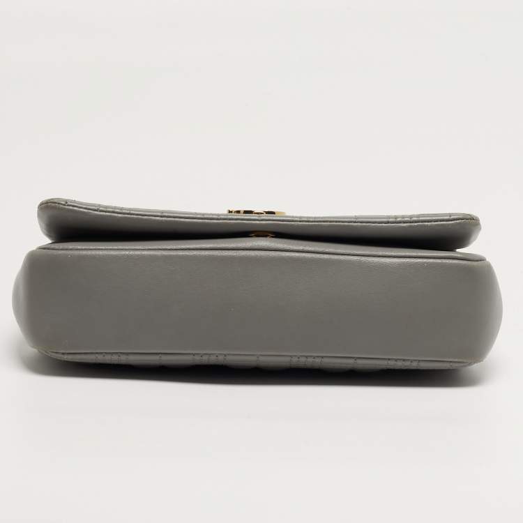 Pre Owned Burberry Lola Small Grey Quilted Leather Shoulder Bag