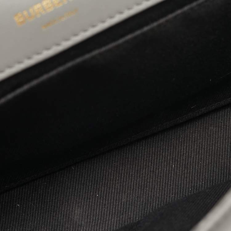 Pre Owned Burberry Lola Small Grey Quilted Leather Shoulder Bag