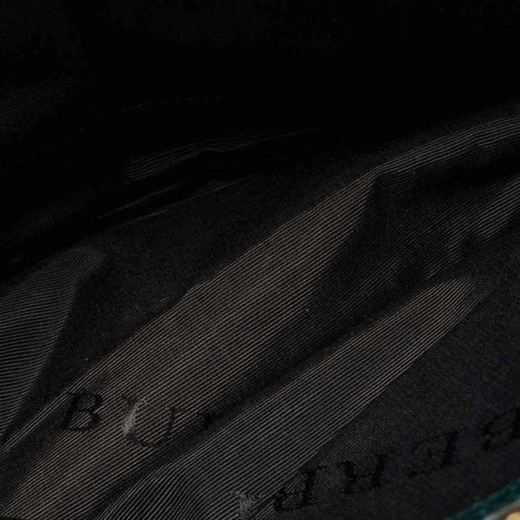 مملوكة مسبقًا Burberry Orchard Small Green Pebbled Leather Bowler Bag