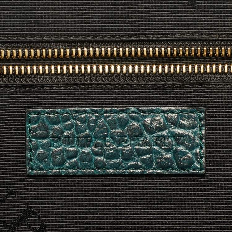 مملوكة مسبقًا Burberry Orchard Small Green Pebbled Leather Bowler Bag