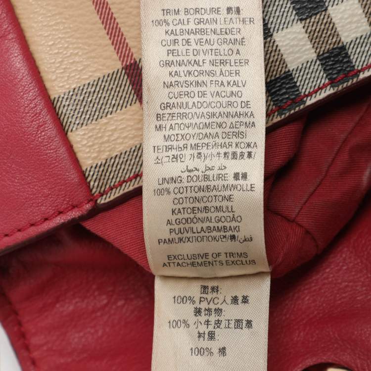 مملوكة مسبقًا Burberry Beige/Pink Haymarket Check PVC and Leather Shoulder Bag