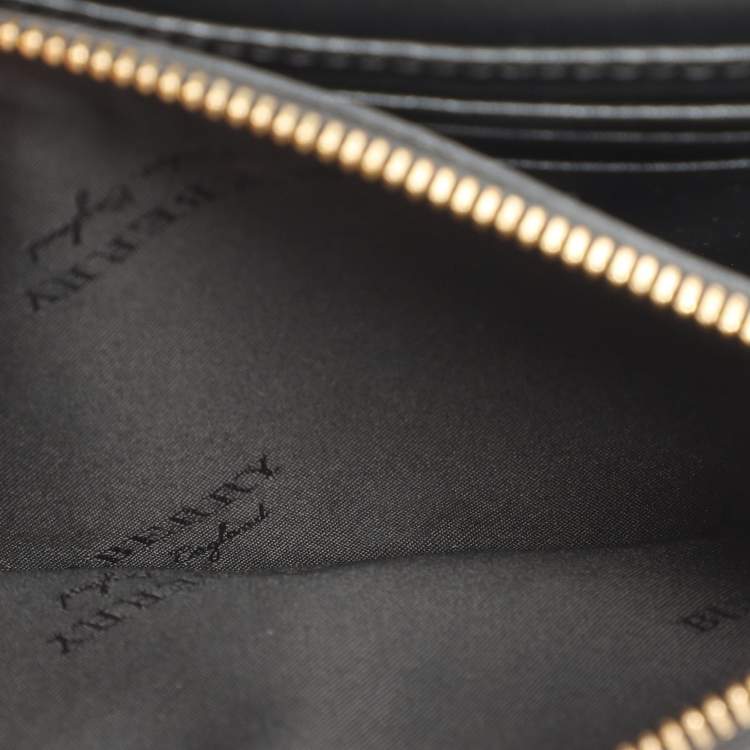 مملوكة مسبقًا Burberry Hampshire Beige/Black Housecheck Canvas and Leather Shoulder Bag