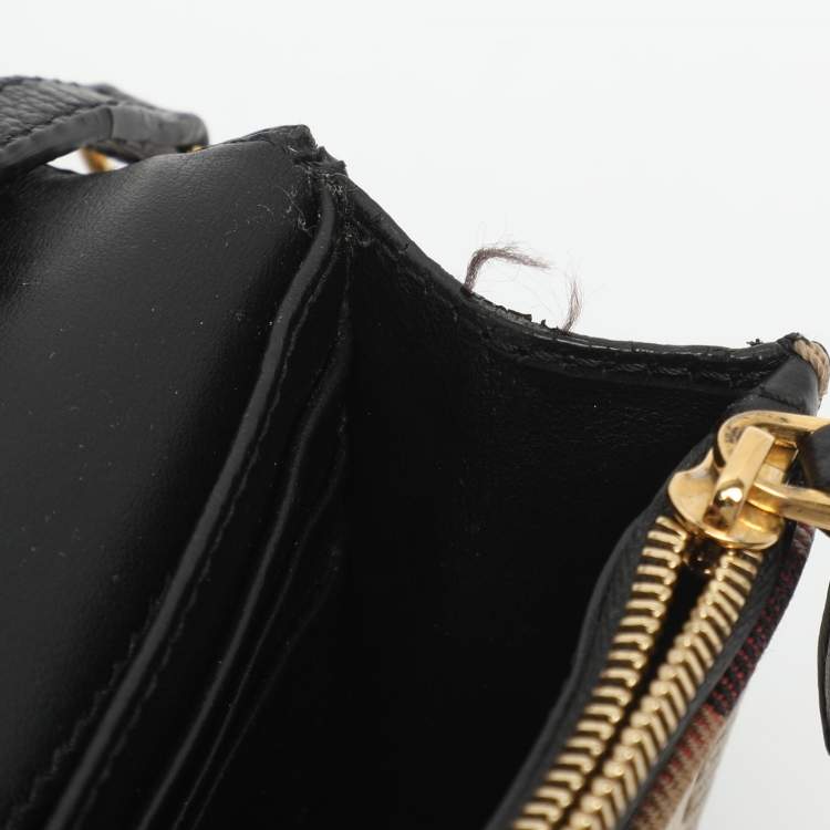 مملوكة مسبقًا Burberry Hampshire Beige/Black Housecheck Canvas and Leather Shoulder Bag