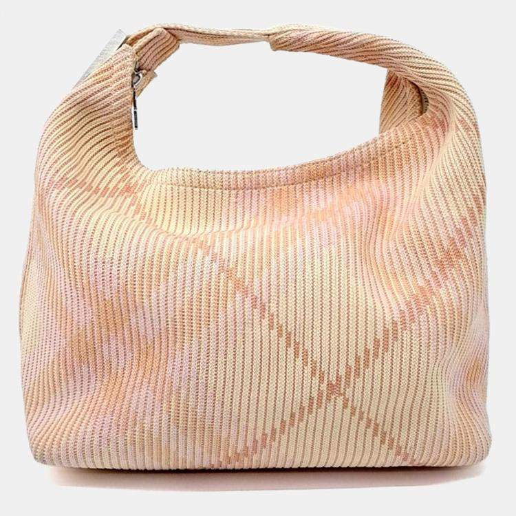 Pre Owned Burberry Multicolor Fabric Peg Duffel Bag Medium