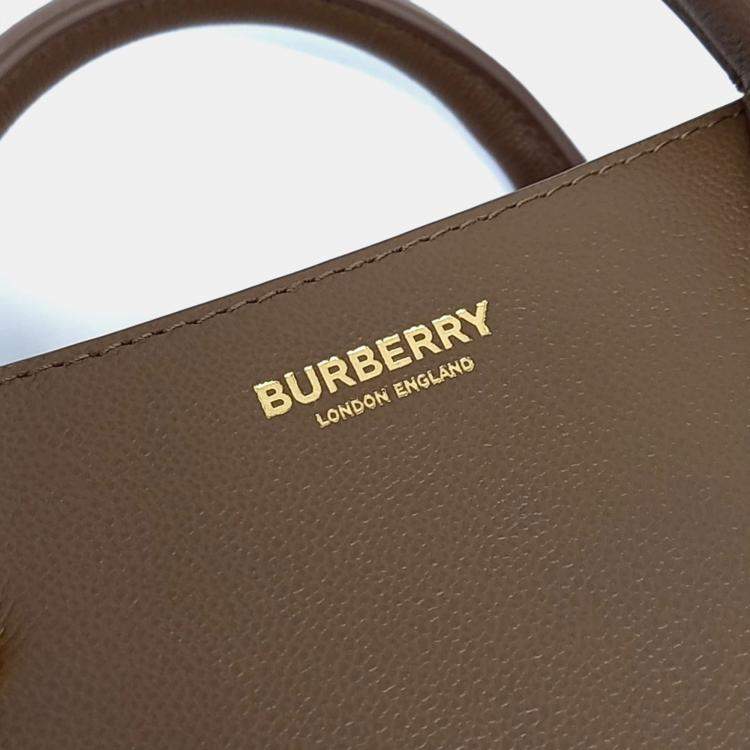 Pre Owned Burberry Brown Leather Banwell tote bag