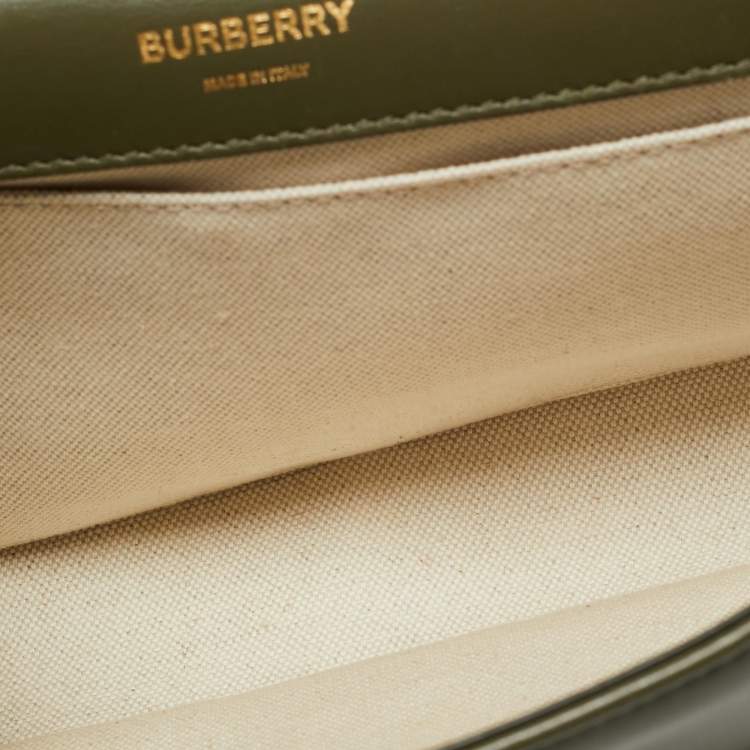 Pre Owned Burberry Lola Small Green Quilted Leather Shoulder Bag