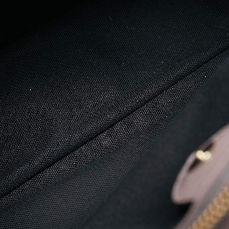 Pre Owned Burberry Banner Medium Pink/Beige Leather and House Check Fabric Tote