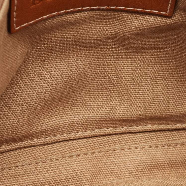 Pre Owned Burberry Henham Brown Mega Check Canvas and Leather Crossbody Bag