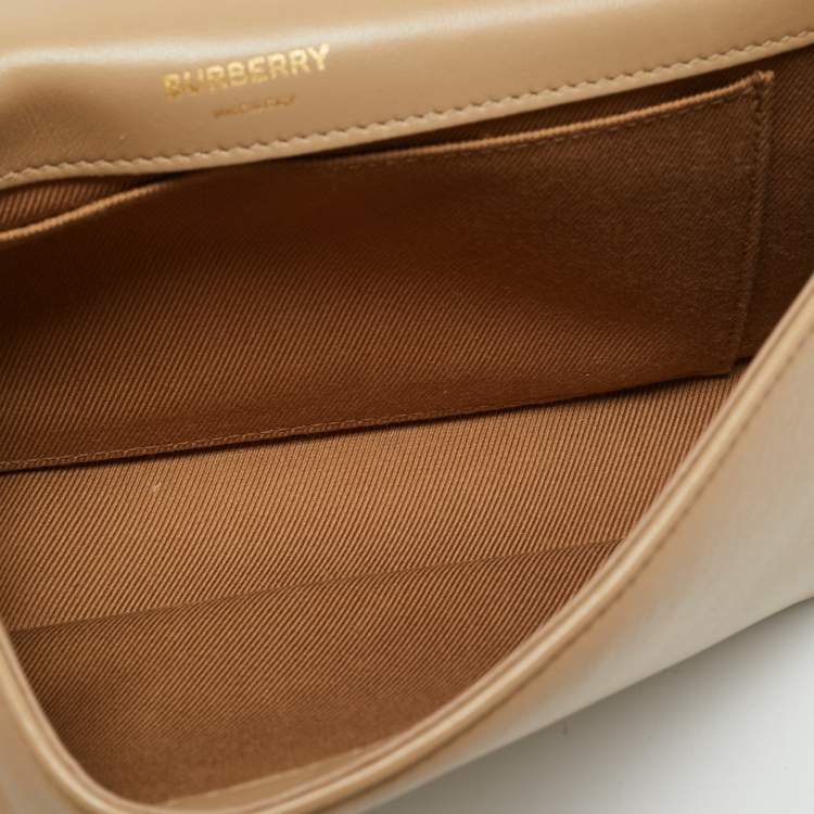 Pre Owned Burberry Lola Small Beige Quilted Leather Shoulder Bag