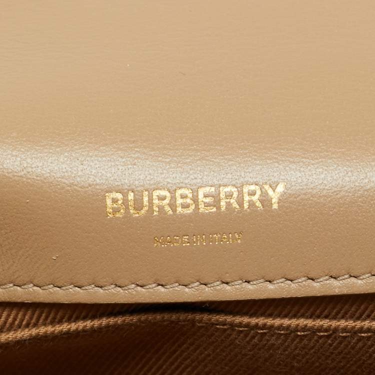 Pre Owned Burberry Lola Small Beige Quilted Leather Shoulder Bag
