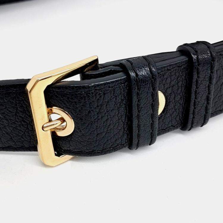 Pre Owned Burberry Black Leather TB Alice Shoulder Bag