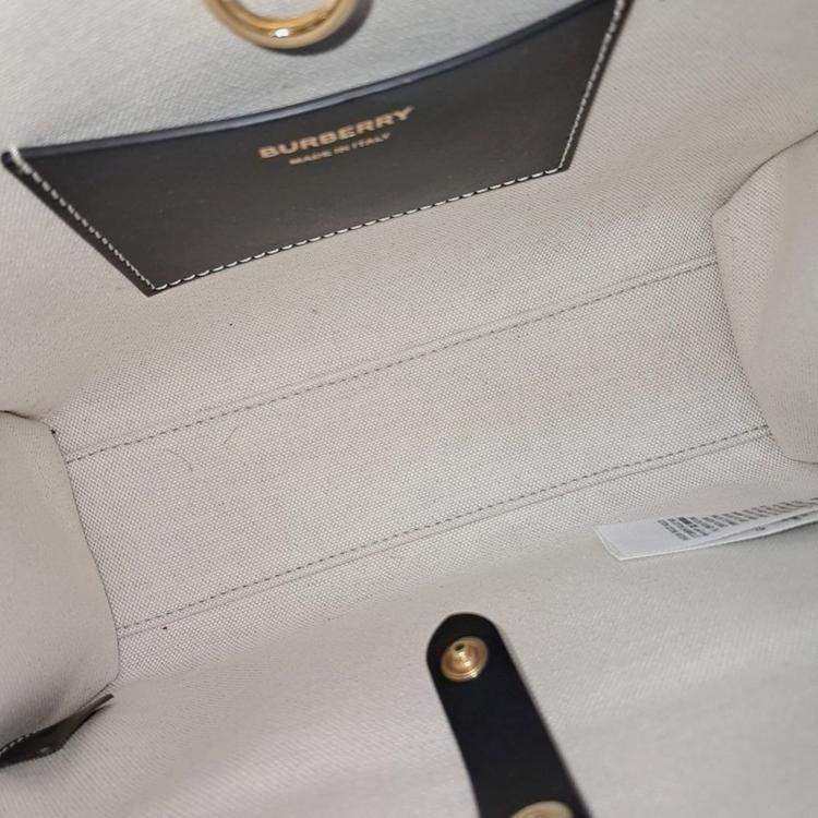 Pre Owned Burberry Red Fabric Freya Mini Tote Bag