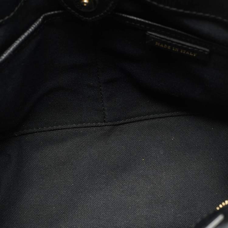 مملوكة مسبقًا Burberry Banner Small Black/Beige House Check Fabric and Leather Tote