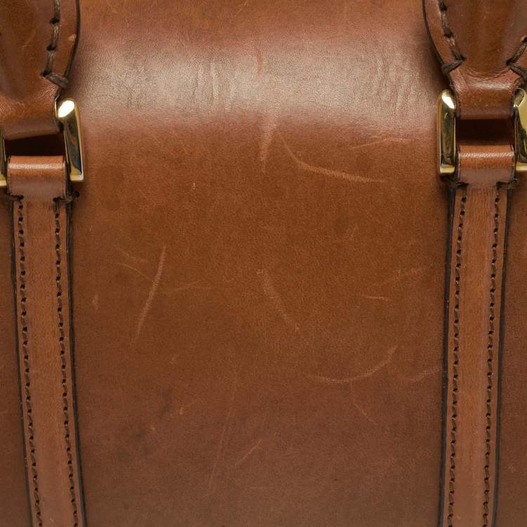 مملوكة مسبقًا Burberry Alchester Small Tan Leather Bowler Bag