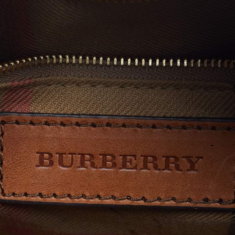 مملوكة مسبقًا Burberry Alchester Small Tan Leather Bowler Bag