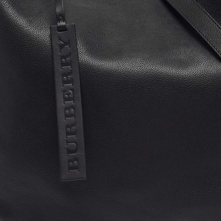 Pre Owned Burberry Billings Black Leather Shopper Tote