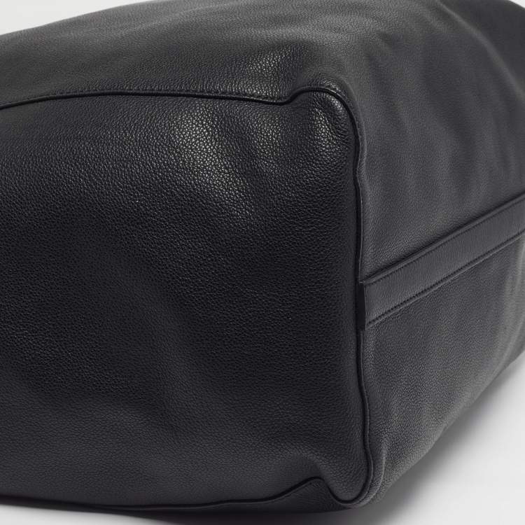 Pre Owned Burberry Billings Black Leather Shopper Tote