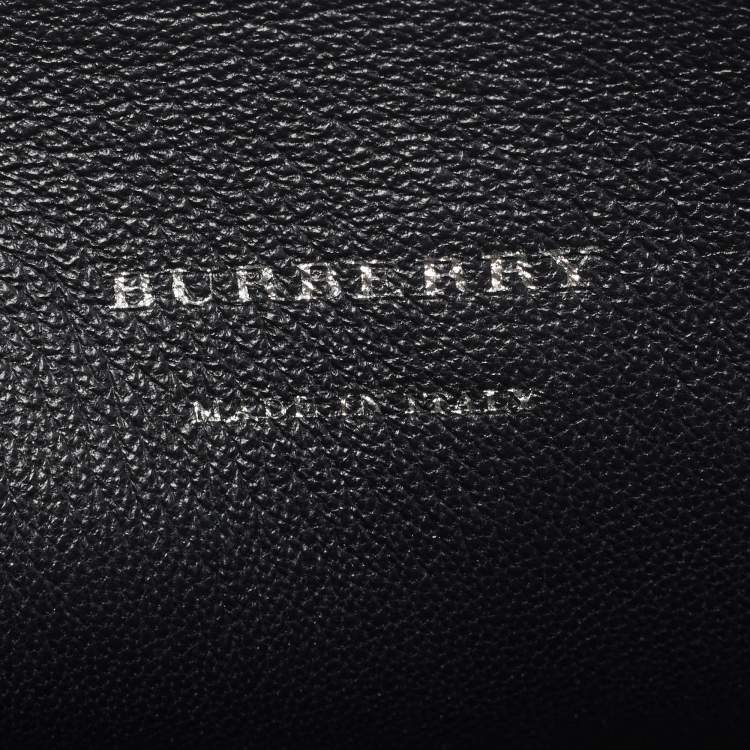 Pre Owned Burberry Billings Black Leather Shopper Tote