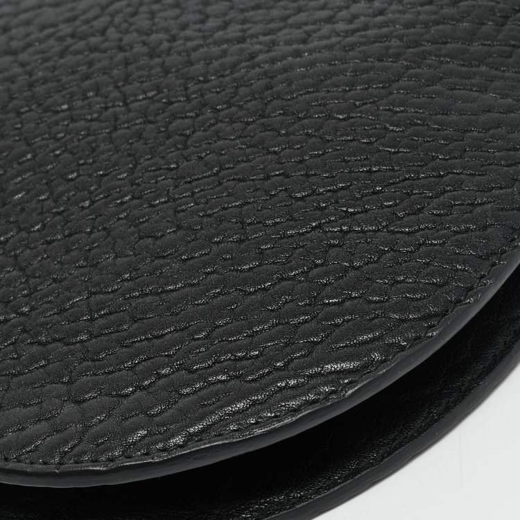 Pre Owned Burberry Chess Mini Black Leather Crossbody Bag