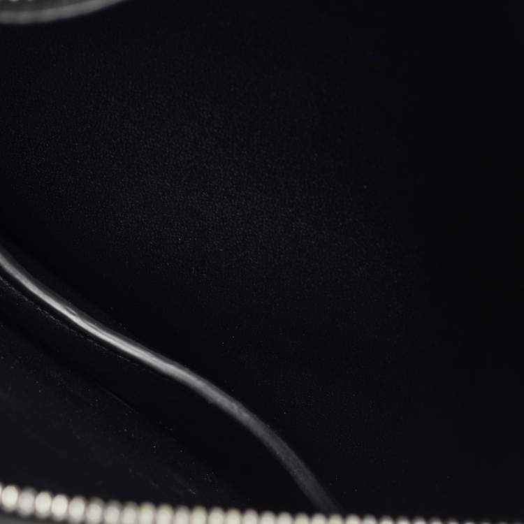 Pre Owned Burberry Chess Mini Black Leather Crossbody Bag