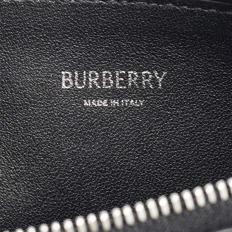 Pre Owned Burberry Chess Mini Black Leather Crossbody Bag