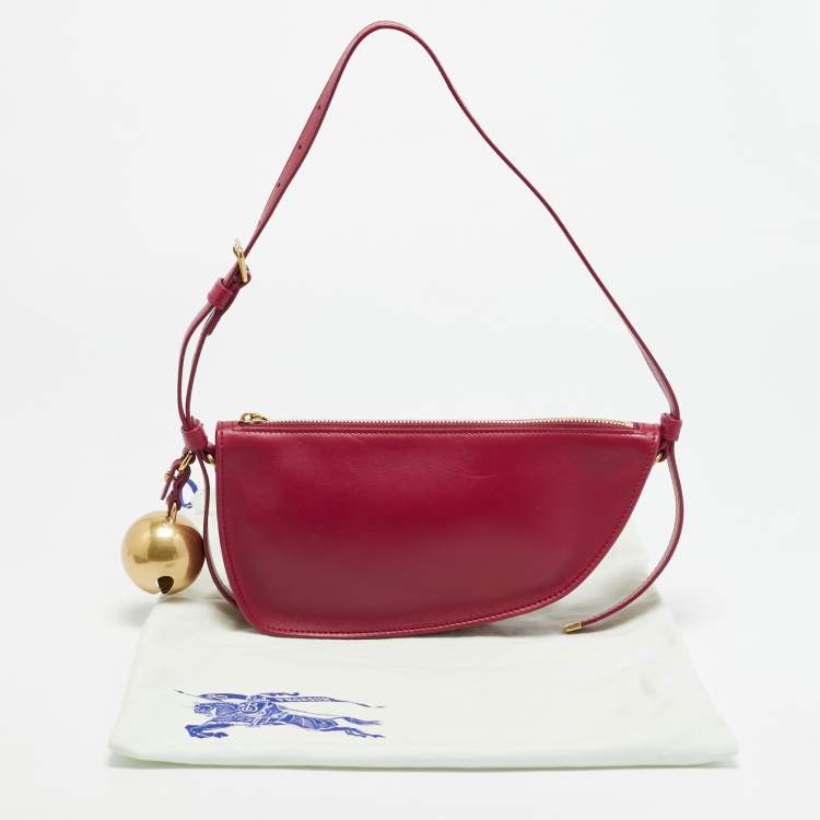 Pre Owned Burberry Shield Mini Pink Leather Shoulder Bag
