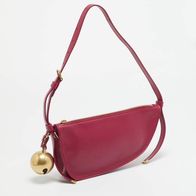 Pre Owned Burberry Shield Mini Pink Leather Shoulder Bag