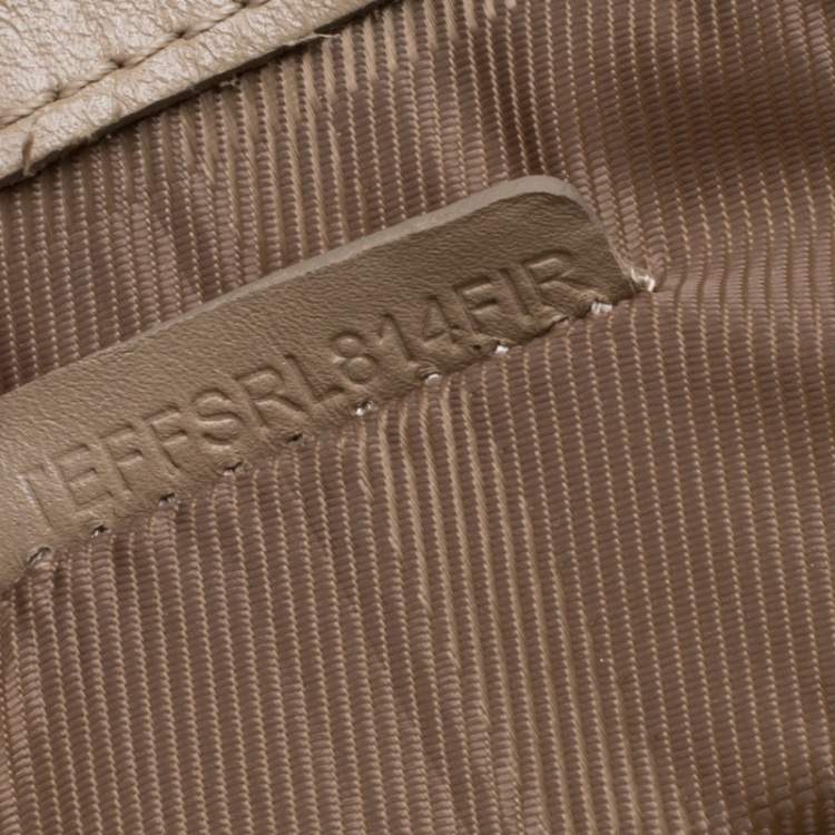 Pre Owned Burberry Beige Quilted Leather Mini Manor Satchel