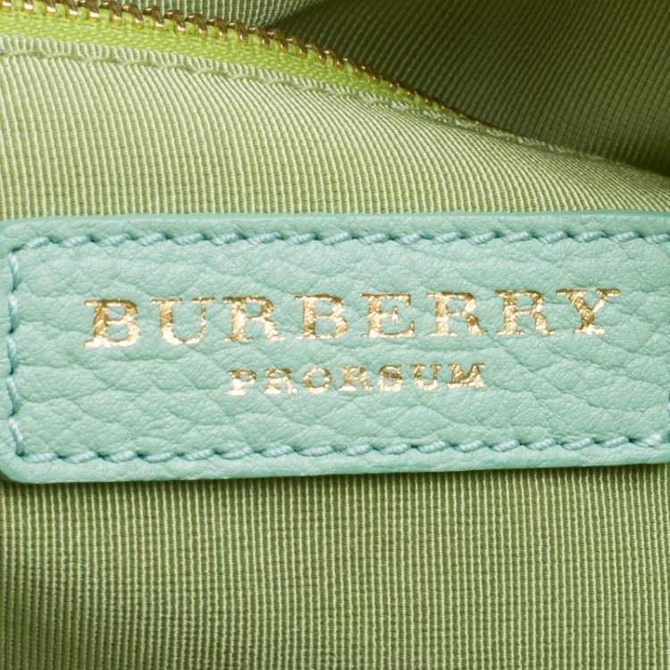 Pre Owned Burberry Apple Green PVC Petal in Flowers Clutch