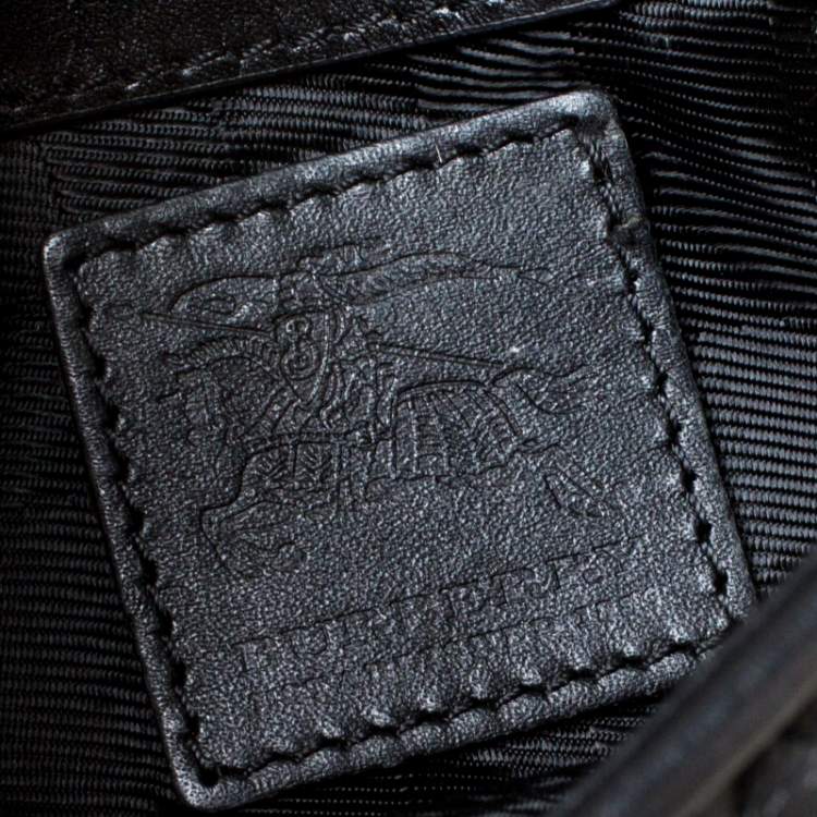 Pre Owned Burberry Black Quilted Leather Pochette
