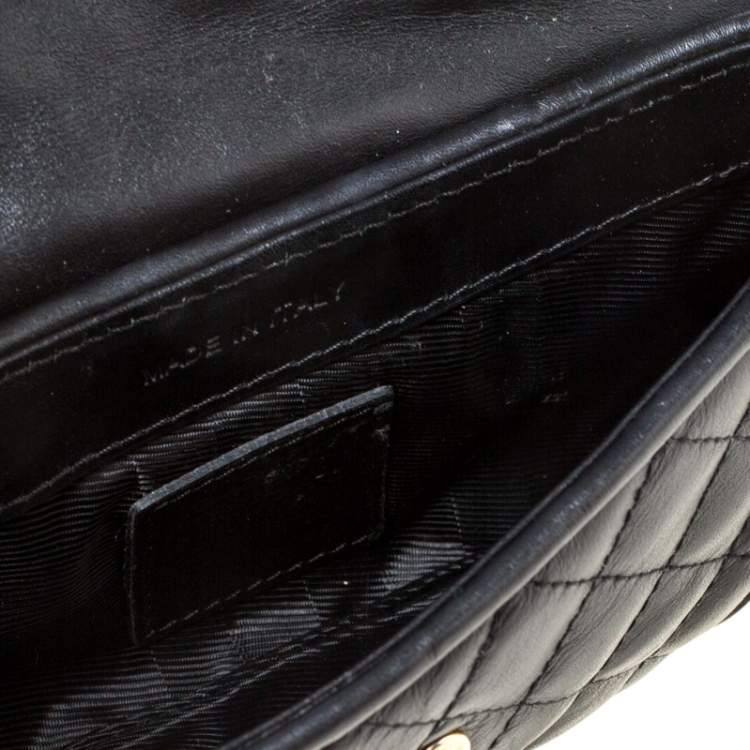 Pre Owned Burberry Black Quilted Leather Pochette