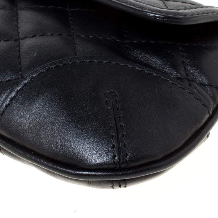 Pre Owned Burberry Black Quilted Leather Pochette