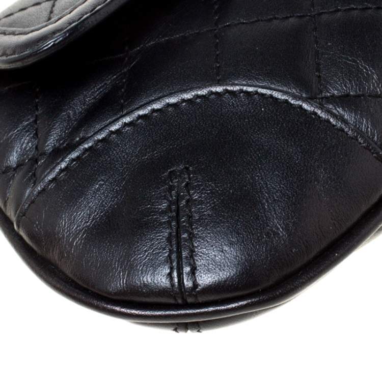Pre Owned Burberry Black Quilted Leather Pochette