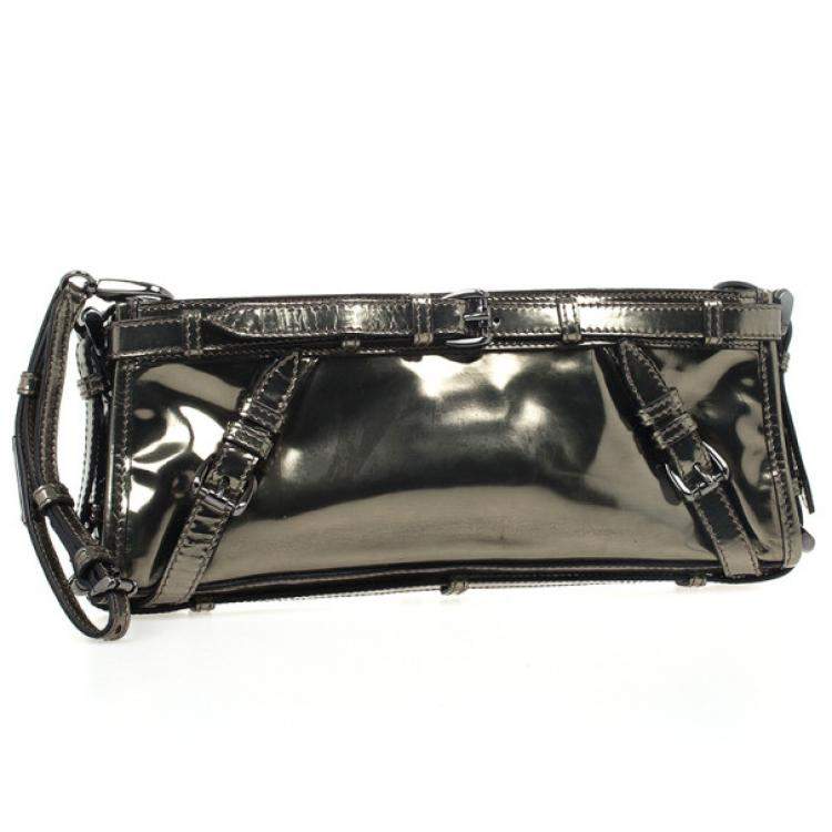 Pre Owned Burberry Metallic Clutch