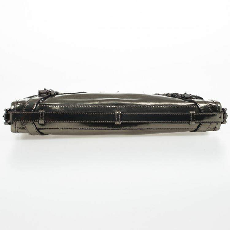 Pre Owned Burberry Metallic Clutch