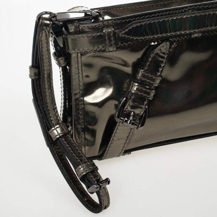 Pre Owned Burberry Metallic Clutch