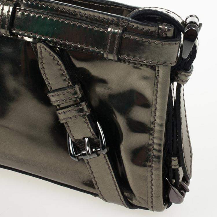 Pre Owned Burberry Metallic Clutch
