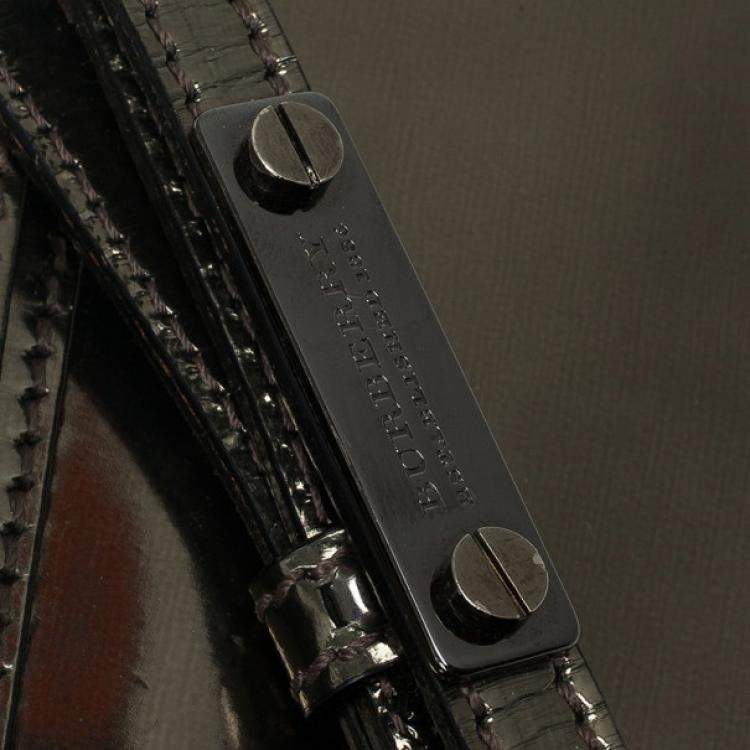 Pre Owned Burberry Metallic Clutch