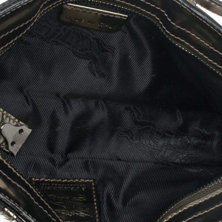 Pre Owned Burberry Metallic Clutch
