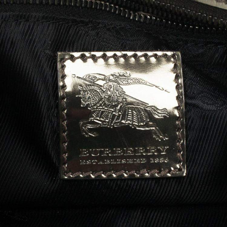 Pre Owned Burberry Metallic Clutch
