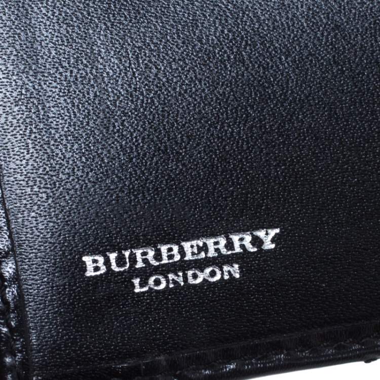 Pre Owned Burberry Beige/Black House Check Canvas Bifold Wallet