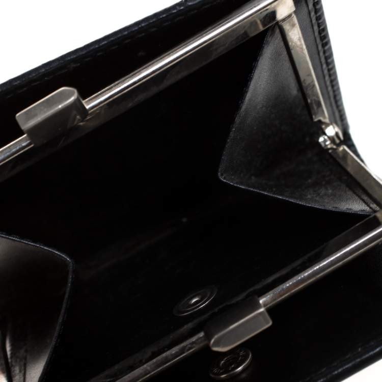 Pre Owned Burberry Beige/Black House Check Canvas Bifold Wallet