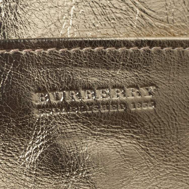 Pre Owned Burberry Beige/Gold Haymarket Check Coated Canvas and Leather Continental Wallet