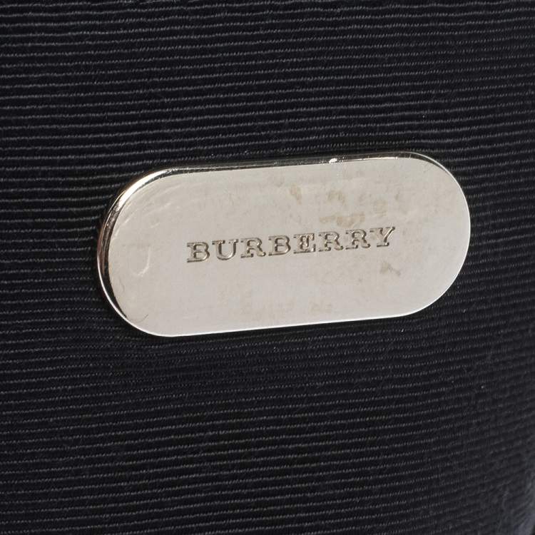 Pre Owned Burberry Black Velvet Crystal Embellished Pin Clutch
